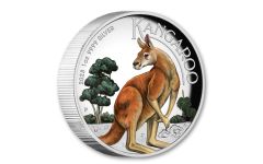 Australia 2023-P $1 1oz Silver Kangaroo Colorized HR Proof