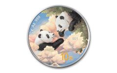 China 2023 30gm Silver Four Element Air Panda Ennobled BU