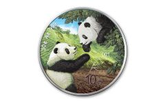 China 2023 30gm Silver Four Element Earth Panda Ennobled BU