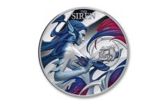 Niue 2023 $5 2oz Silver Siren Colorized High Relief Proof with OGP 