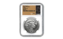 2023 South Africa 1-oz Silver Big 5 Series II Buffalo NGC MS70 First Releases w/Big 5 Label