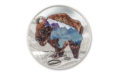 2023 Mongolia 1000 Togrog 2oz Silver Into the Wild Bison Proof