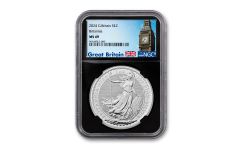 2024 Great Britain £2 1-oz Silver Britannia NGC MS69 w/Big Ben Label
