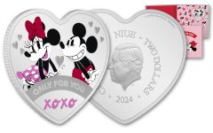 Niue 2024 $2 1oz Silver Disney Love Colorized Proof w/ OGP