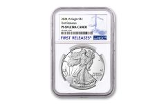 2024-W $1 1-oz. Silver Eagle NGC PF69UC First Releases
