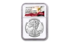 2024-W $1 1-oz. Silver Eagle Proof NGC PF70UC First Releases Exclusive Eagle Label