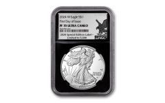 2024-W $1 1-oz. Silver Eagle NGC PF70UC FDI Black Core .999 1G Silver Label