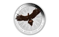 Australia 2024-P $1 1oz Silver Wedge Tailed Eagle Colorized BU in Capsule