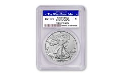 2024(W) $1 1oz Silver Eagle Struck at West Point PCGS MS70 First Strike West Point Label