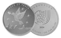 2024 1-oz Silver Dove of Peace Round BU