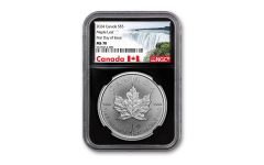 2024 Canada $5 1-oz Silver Maple Leaf NGC MS70 First Day of Issue w/Black Core & Canada Label