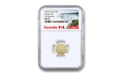 2024 Canada $5 1/10-oz Gold Maple Leaf NGC MS70 First Releases w/Canada Label