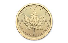 2024 Canada $20 1/2-oz Gold Maple Leaf Gem BU