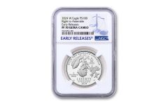 2024-W $100 1oz Platinum Eagle Right to Assemble NGC PF70UC Early Releases