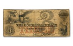 $3 1850s Bank of Cochituate Bank Note VG