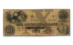 $10 1850s Bank of Cochituate Bank Note VG
