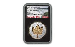 Canada 2024 1oz Silver Super Incuse Maple Leaf $20 NGC PF70 FR Black Core Canada Label
