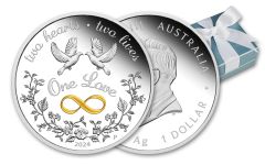 Australia 2024 $1 1oz Silver One Love Proof