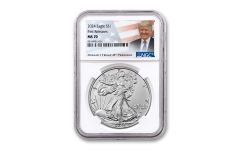 2024 $1 1oz Silver Eagle NGC MS70 First Release-Trump Label