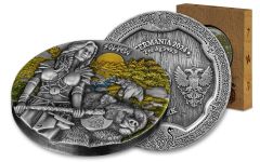 Germania Mint 2024 2oz Silver Valkyries Solveig UHR Antique w/OGP
