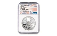 2024 Alderney £5 2-oz Silver Bald Eagle Ultra High Relief Proof NGC PF70UC First Releases