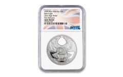 2024 Alderney £5 2-oz Silver Bald Eagle Ultra High Relief NGC Gem Proof First Releases