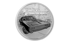 Niue 2023 $2 1oz Silver Fast & Furious Prooflike Round w/ OGP