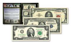 3PC 1953-2003 $1-$5 PAPER CURRENCY COLORED SET