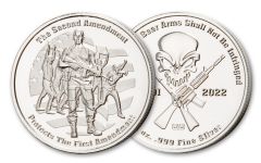 2022 1oz Silver Second Amendment Medal W/COA