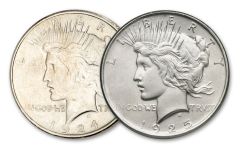 1924 & 1925 Peace Silver Dollar 2-pc Set BU