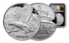 2022 China 2-oz Silver Golden Eagle Proof NGC PF70UC First Day of Issue w/BC & Golden Eagle Label
