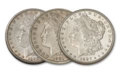 3PC 1890-1897-S $1 MORGAN XF SET