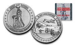 Fifty Missions From Broadway Nose Art Medal