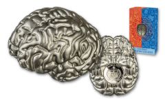 Samoa 2022 $5 2-oz Silver The Brain Matte Proof Like