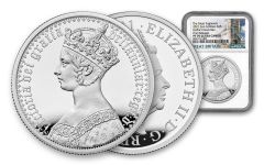 2021 Great Britain £5 2-oz Silver “Great Engravers” Gothic Crown Proof NGC PF70UC First Releases w/Tower Bridge Label