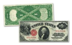 $1 1917 LEGAL TENDER WASHINGTON NOTE AU