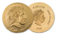 2022 Cook Islands $5 1/2-gm Gold Philip of Macedon w/Silk Finish