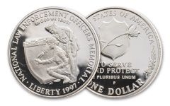 1997-P $1 LAW ENFORCEMENT SILVER PROOF