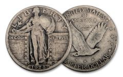 1925-1930-S 25 CENT STANDING LIBERTY G-VG
