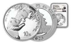 2023 China 30-gm Silver Panda NGC MS70 First Day of Issue One of First 20,000 Struck at Shenzhen Mint w/.999 Silver Tong Fang Signature Label