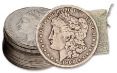 1878–1921 Morgan Silver Dollar 1/4-Pound Bag Cull–XF