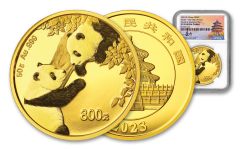 2023 China 50-gm Gold Panda NGC PF70UC First Day of Issue w/Shanghai Mint Identification, Panda Label & Tong Signature