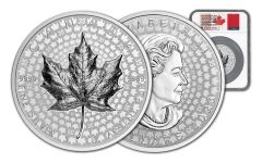 Canada 2023 Ultra High Relief Maple Leaf 5oz Silver 35th Aniv Pattern $50 Coin NGC PF70 FDP Taylor Signed Label