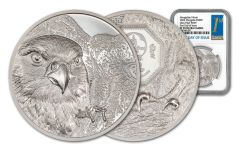 Mongolia 2023 Falcon Ultra High Relief 1oz Silver Proof Coin NGC PF70 FDI