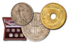 6PC 1883-1950s Coins of the Orient Express Box Set