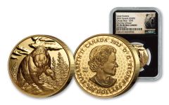 2023 Canada $200 1-oz Gold Great Hunters: Grizzly Ultra High Relief Proof NGC PF70 First Day of Issue w/BC & Grizzly Label