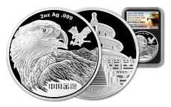 2023 2oz Silver China Golden Eagle NGC PF70UC FDI  BC