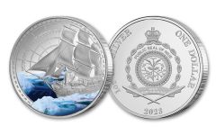 2023 Niue $1 1oz Silver Captain James Cook Antarctic Proof