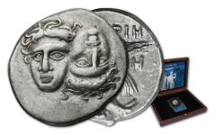 ANC 400-350 BC Silver Drachm Istros Castor and Pollux Box Set (XF)