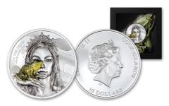 Cook Islands 2023 $10 2oz Silver Eye of a Fairytale Kiss the Frog Proof OGP 